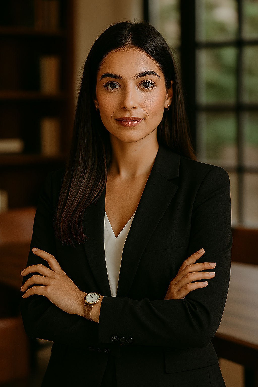 Uma mulher jovem e m